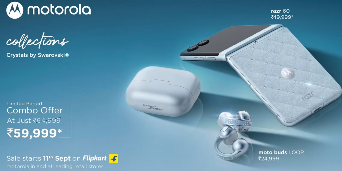 Motorola Razr 60 & Moto Buds Loop Swarovski Edition