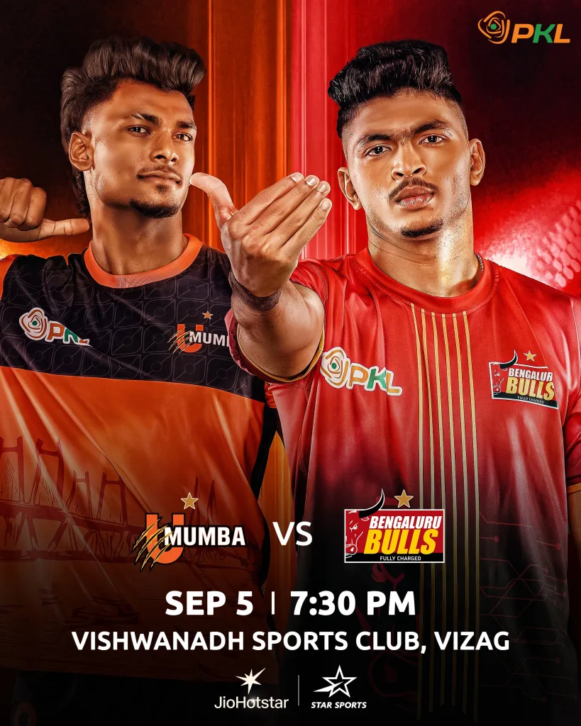 U Mumba vs Bengaluru Bulls Preview: Season 2 Champions Face Winless Bulls in Crucial PKL 12 Clash 1 U mumba vs bengaluru bulls