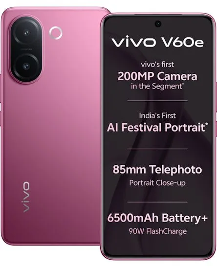 Vivo V60e India Launch: 200MP Camera Under ₹30,000 This October 1 Vivo V60e