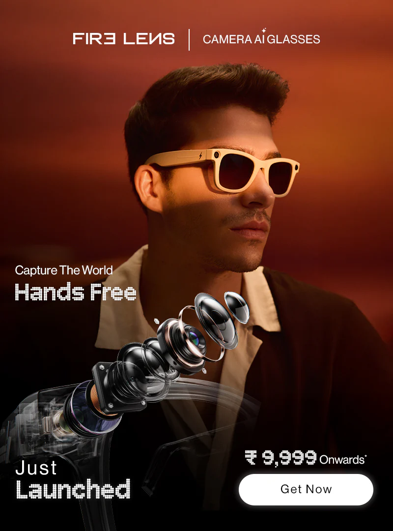 Fire-Boltt FireLens: India's First AI-Powered Smart Eyewear with 8MP Camera at ₹9,999-₹14,999