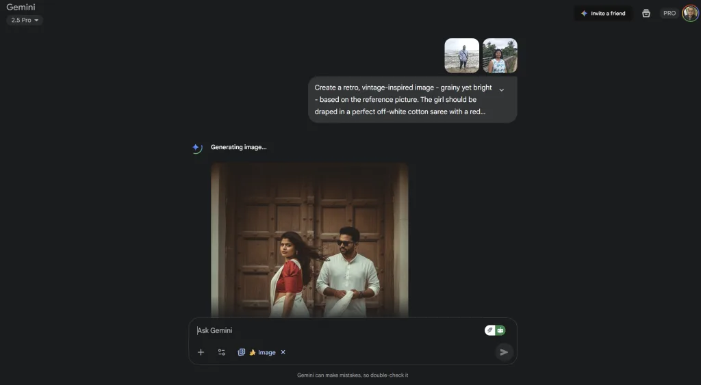 Google Gemini Nano Banana AI Couple Saree Photo: Viral 90s Bollywood Romance Prompts