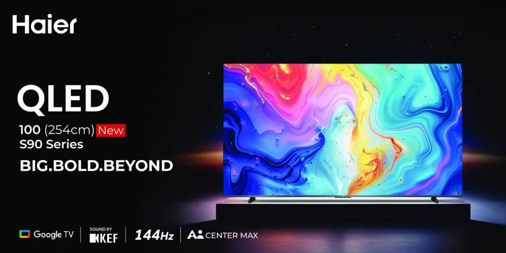 Haier Launches 100-Inch S90 QLED TV: Cinema Experience at ₹3.22 Lakh 1 Image