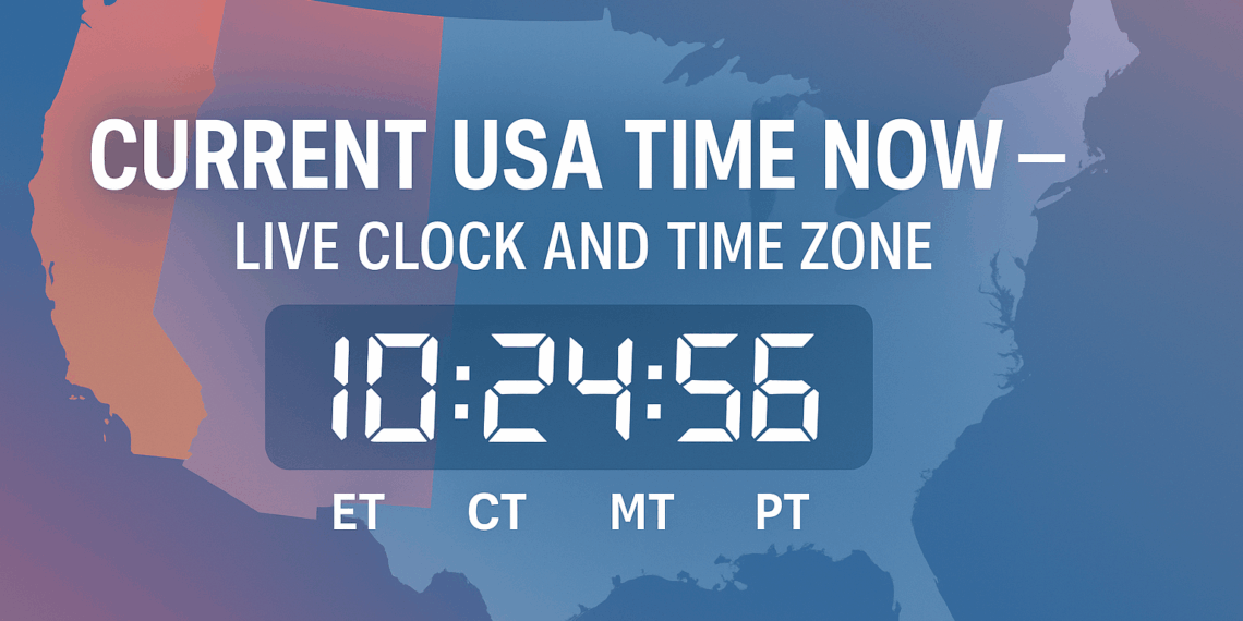 Current USA Time Now — Live Clock and Time Zone by TechnoSports