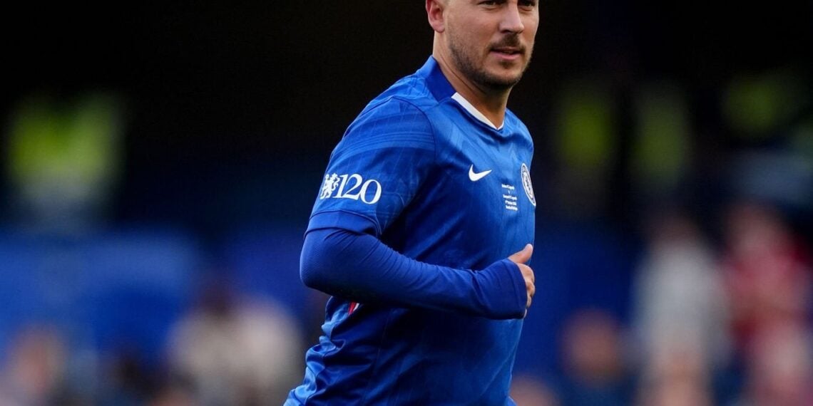 Chelsea's Eden Hazard during the legends match at Stamford Bridge, London. Picture date: Saturday October 11, 2025. (Photo by Adam Davy/PA Images via Getty Images)
