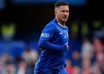 Chelsea's Eden Hazard during the legends match at Stamford Bridge, London. Picture date: Saturday October 11, 2025. (Photo by Adam Davy/PA Images via Getty Images)