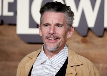 NEW YORK, NEW YORK - SEPTEMBER 17: Ethan Hawke attends FX's "The Lowdown" New York Premiere at Brooklyn Academy of Music on September 17, 2025 in New York City. (Photo by Dominik Bindl/WireImage)