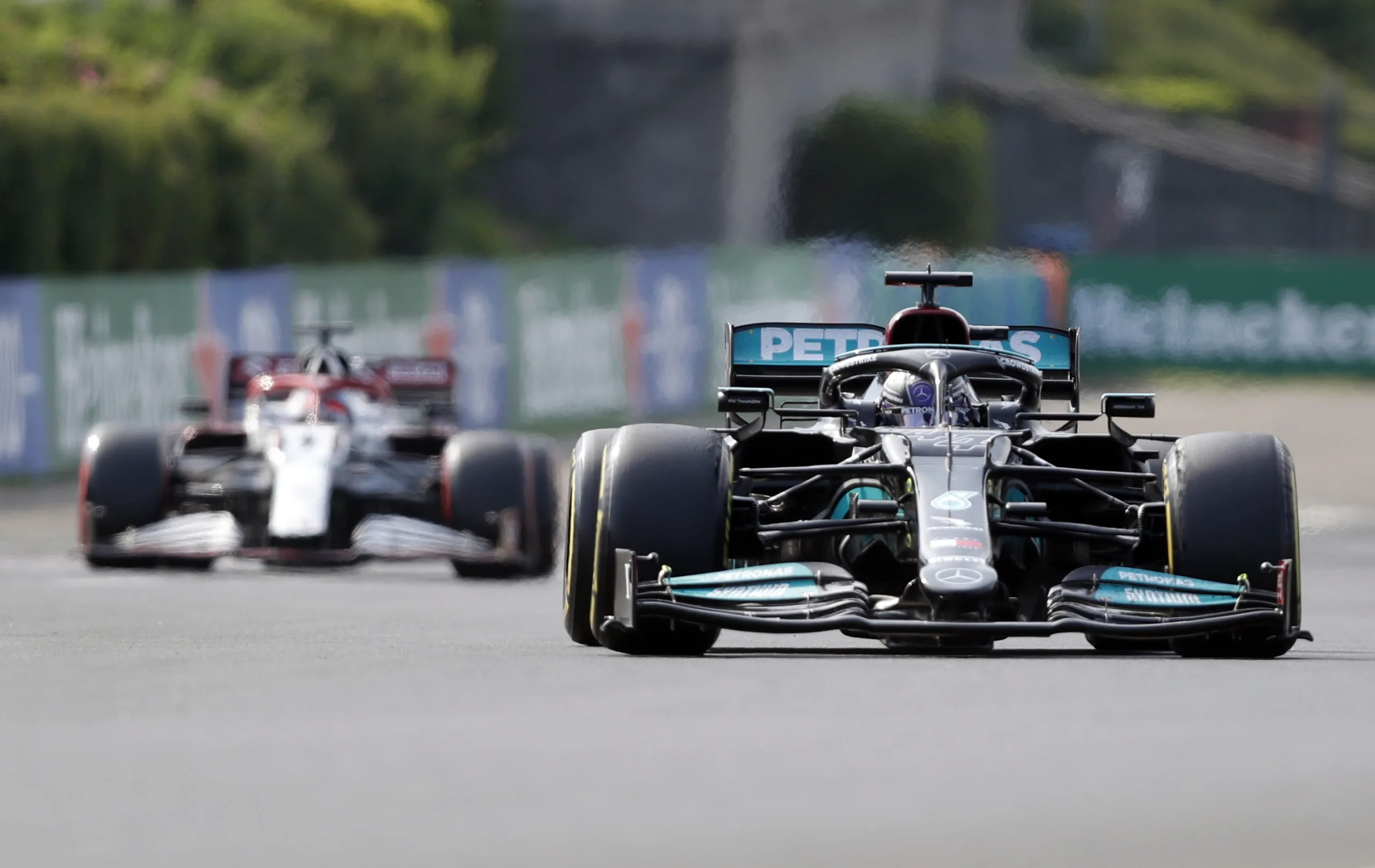 FILE PHOTO: Formula One F1 - Hungarian Grand Prix - Hungaroring, Budapest, Hungary - August 1, 2021 Mercedes' Lewis Hamilton in action REUTERS/David W Cerny