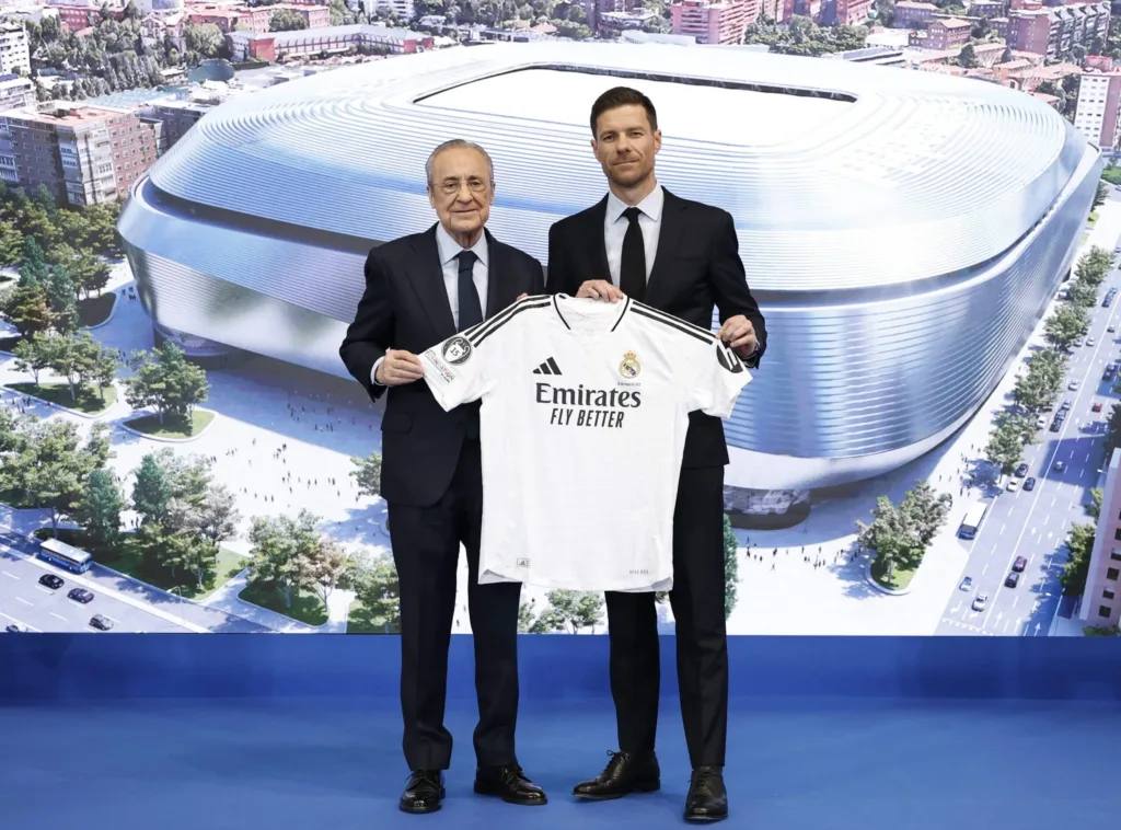 Real Madrid Plans Ownership Change Under Florentino Perez: Historic Break from 122-Year Tradition 4 Florentino Perez and Xabi Alonso Real Madrid Plans Ownership Change Under Florentino Perez: Historic Break from 122-Year Tradition