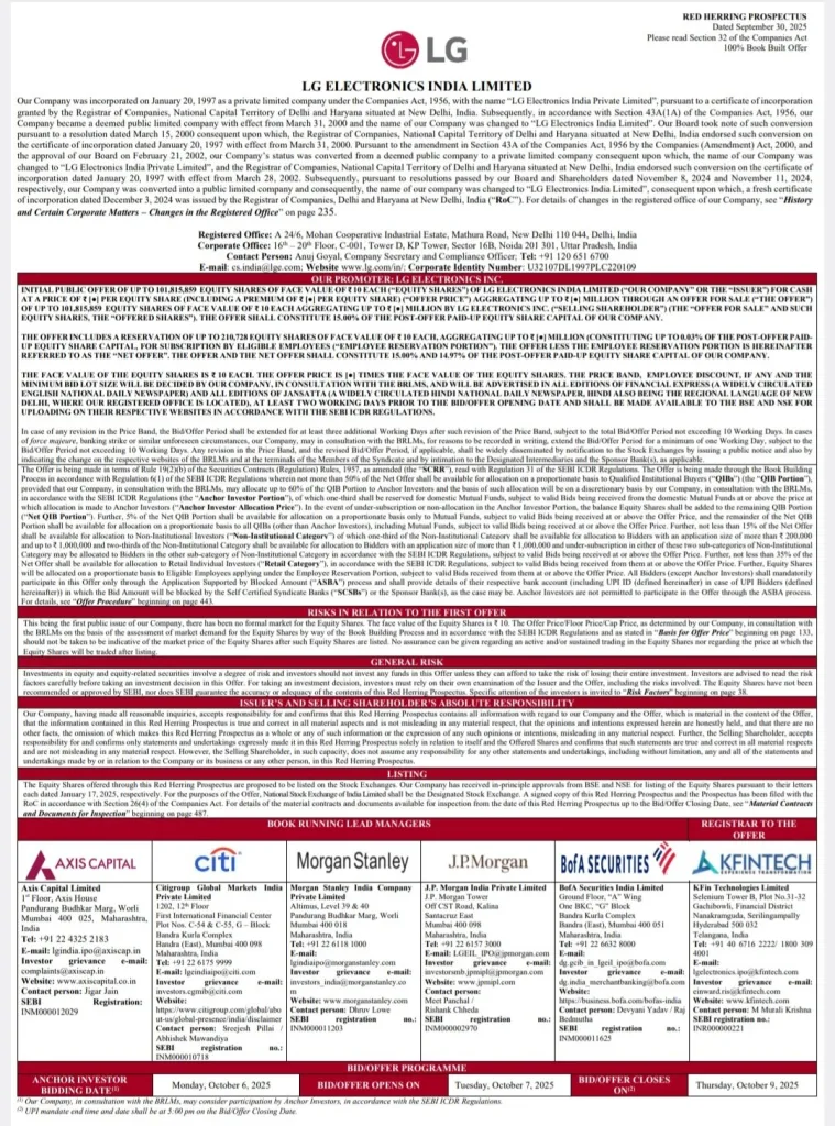 LG Electronics India IPO