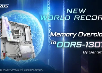 GIGABYTE Z890 AORUS TACHYON ICE Shatters DDR5-13010 World Record