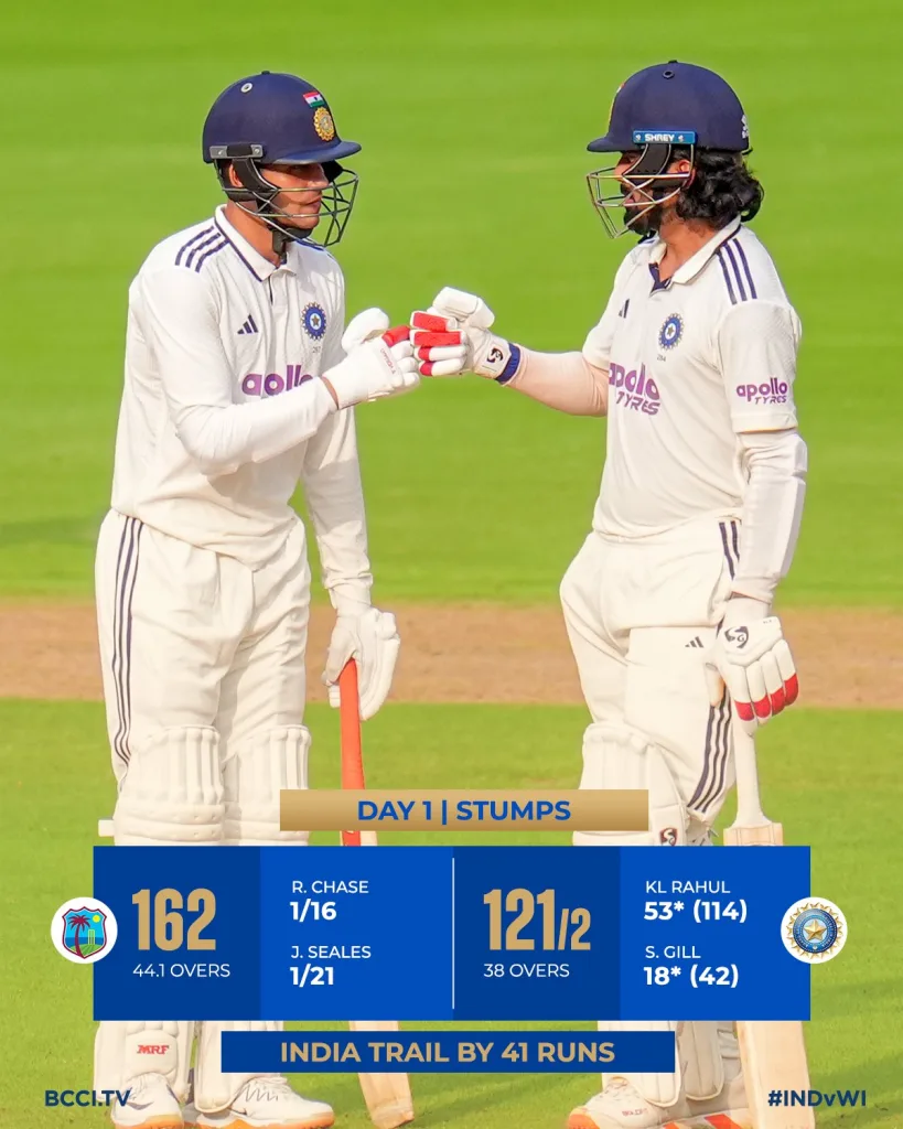 India vs west indies 1st test