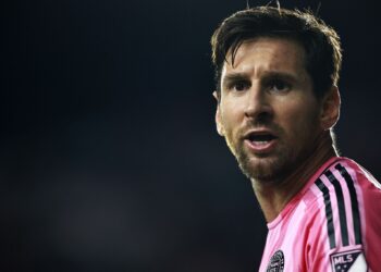 FORT LAUDERDALE, FLORIDA - SEPTEMBER 30: Lionel Messi #10 of Inter Miami CF reacts during the MLS match between Inter Miami CF and Chicago Fire FC at Chase Stadium on September 30, 2025 in Fort Lauderdale, Florida. (Photo by Carmen Mandato/Getty Images)