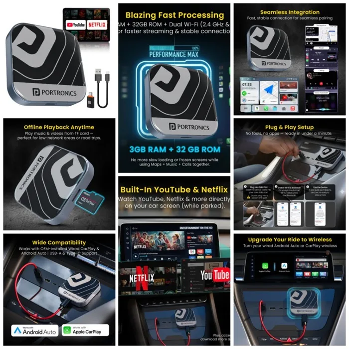 Portronics Tune Plus: Wireless CarPlay Adapter at ₹4,649 2 Portronics Tune Plus 3 Portronics Tune Plus: Wireless CarPlay Adapter at ₹4,649