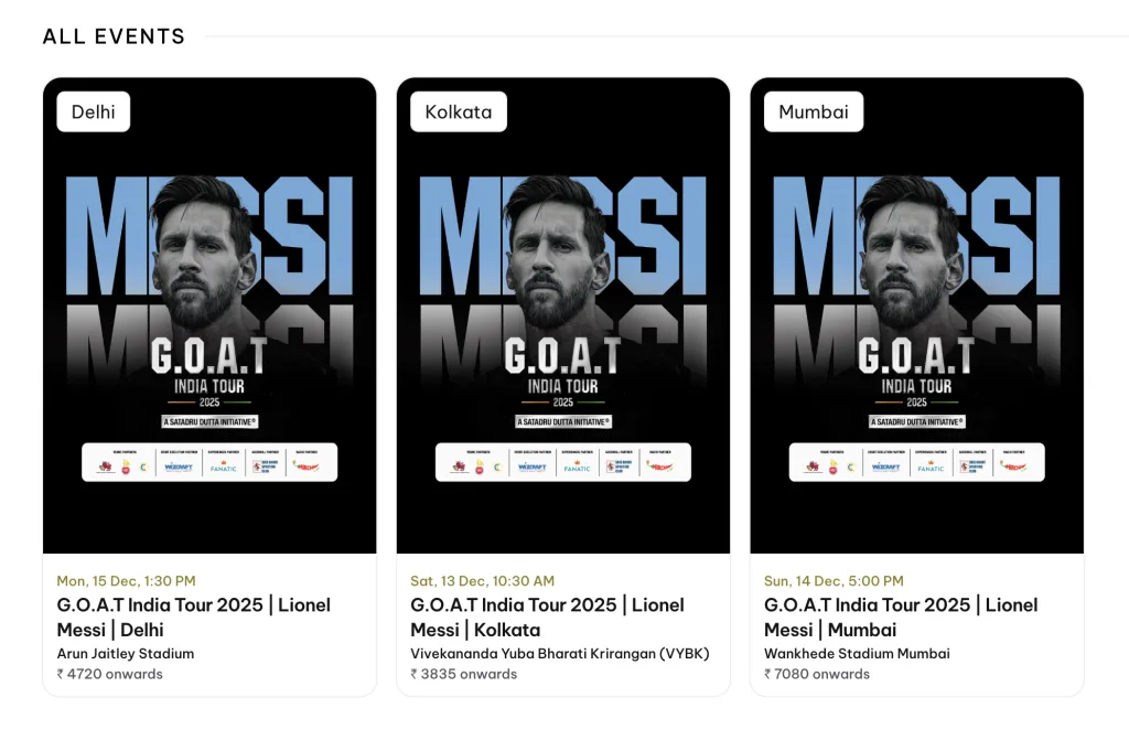 Lionel Messi India Tour 2025: Exclusive HSBC Offer Valid Today Only – Book Now!