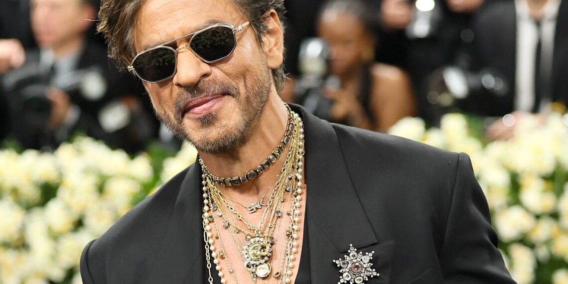 NEW YORK, NEW YORK - MAY 05: Shah Rukh Khan attends The 2025 Met Gala Celebrating "Superfine: Tailoring Black Style" - Arrivals at Metropolitan Museum of Art on May 05, 2025 in New York City. (Photo by Theo Wargo/FilmMagic)