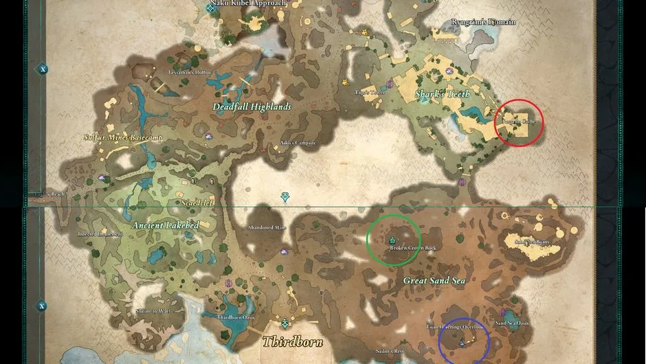 Avowed Shatterscarp Map