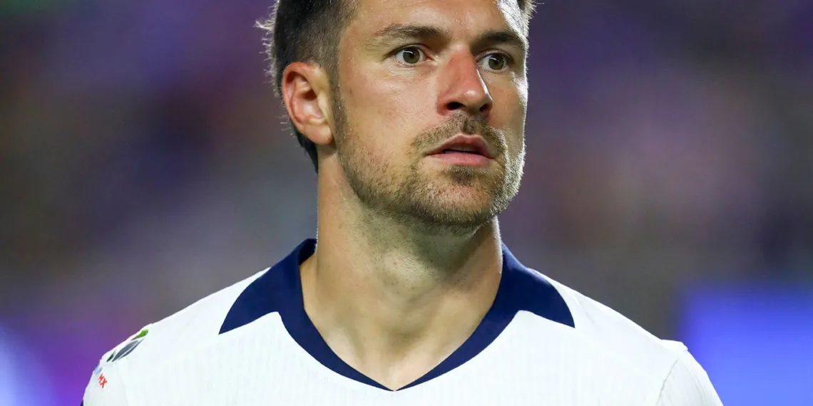 MAZATLAN, MEXICO - SEPTEMBER 12: Aaron Ramsey of Pumas looks on before the 8th round match between Mazatlan FC and Pumas UNAM as part of the Torneo Apertura 2025 Liga MX at Estadio El Encanto on September 12, 2025 in Mazatlan, Mexico. (Photo by Sergio Mejia/Getty Images)