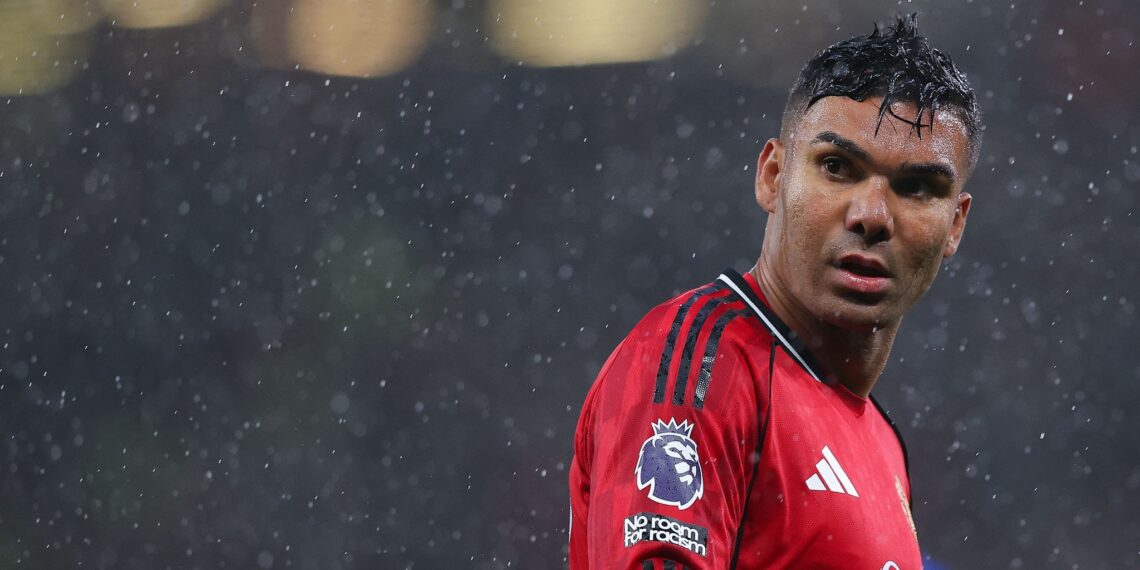 MANCHESTER, ENGLAND - SEPTEMBER 20: Casemiro of Manchester United during the Premier League match between Manchester United and Chelsea at Old Trafford on September 20, 2025 in Manchester, England. (Photo by James Gill - Danehouse/Getty Images)