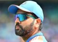 SYDNEY, AUSTRALIA - OCTOBER 25: Rohit Sharma of India looks on during game three of the One Day International series between Australia and India at Sydney Cricket Ground on October 25, 2025 in Sydney, Australia. (Photo by Ayush Kumar/Getty Images)