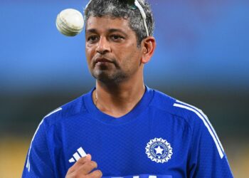 GUWAHATI, INDIA - SEPTEMBER 29: India head coach Amol Muzumdar looks on during the India net session at Barsapara Cricket Stadium on September 29, 2025 in Guwahati, India. (Photo by Matt Roberts-ICC/ICC via Getty Images)