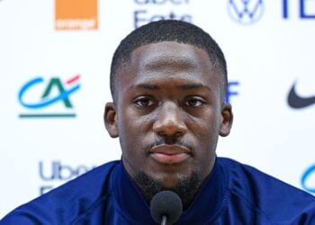 Ibrahima KONATE of France during a press conference of France Nartional Football team on November 15, 2025 in Baku, Azerbaijan. (Photo by Baptiste Fernandez/Icon Sport via Getty Images)
