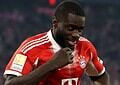 MUNICH, GERMANY - NOVEMBER 22: Dayot Upamecano of Bayern Munich celebrates scoring his team's third goal during the Bundesliga match between FC Bayern M?nchen and SC Freiburg at Allianz Arena on November 22, 2025 in Munich, Germany. (Photo by Alexander Hassenstein/Getty Images)