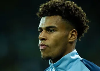 WROCLAW, POLAND - SEPTEMBER 5: Desire Doue of France looks on during the FIFA World Cup 2026 qualifier match between Ukraine and France at Tarczynski Arena on September 5, 2025 in Wroclaw, Poland. (Photo by Sebastian Frej/Getty Images)