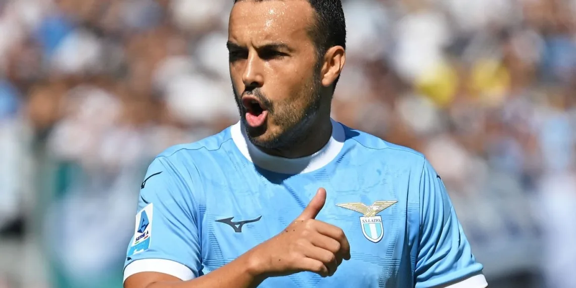 The Lazio footballer Pedro Rodriguez during the Lazio-Roma match at the Olimpico stadium. Rome (Italy), September 21st, 2025 (Photo by Massimo Insabato/Archivio Massimo Insabato/Mondadori Portfolio via Getty Images)