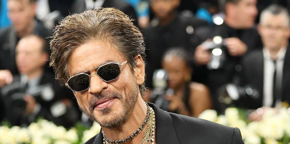 NEW YORK, NEW YORK - MAY 05:  Shah Rukh Khan attends The 2025 Met Gala Celebrating "Superfine: Tailoring Black Style" - Arrivals at Metropolitan Museum of Art on May 05, 2025 in New York City.  (Photo by Theo Wargo/FilmMagic)