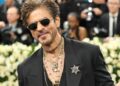 NEW YORK, NEW YORK - MAY 05:  Shah Rukh Khan attends The 2025 Met Gala Celebrating "Superfine: Tailoring Black Style" - Arrivals at Metropolitan Museum of Art on May 05, 2025 in New York City.  (Photo by Theo Wargo/FilmMagic)