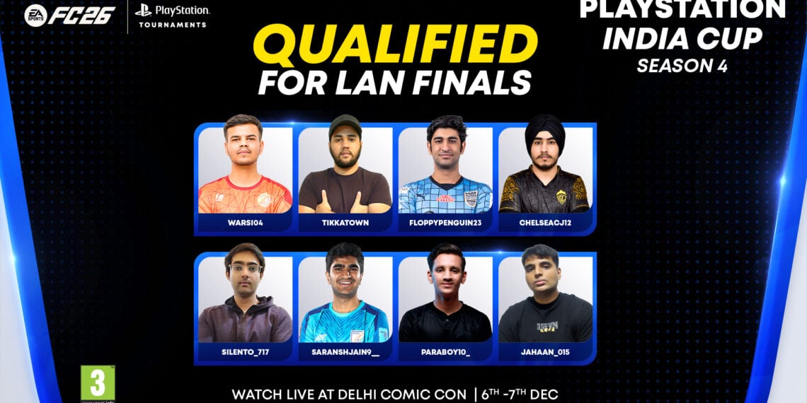 PlayStation India Cup 2025: Top 8 EA SPORTS FC 26 Finalists Set for Delhi Comic Con Showdown