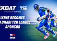 Cricket players celebrating on field during Abu Dhabi T20 League sponsored by 1XBAT.