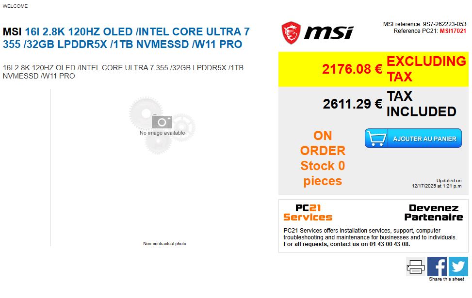 MSI and HP Panther Lake Laptops Surface at Retailers: Starting at $999 with 24-Hour Battery Life