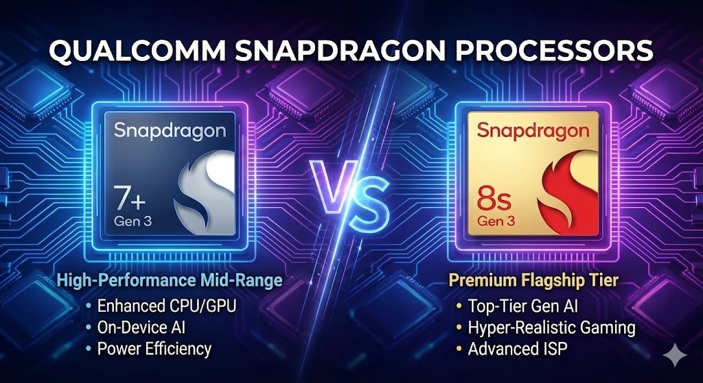 Qualcomm Snapdragon 7+ Gen 3 vs 8s Gen 3: Which Is Better?