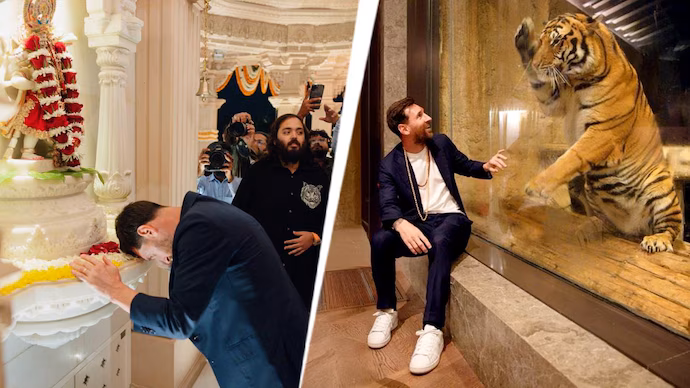 Lionel Messi Embraces Indian Culture: Plays Football with Elephant at Anant Ambani's Vantara