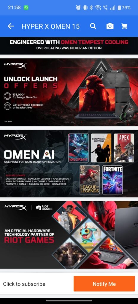 HyperX OMEN 15