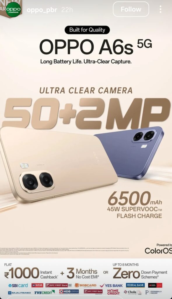 OPPO A6s 5G