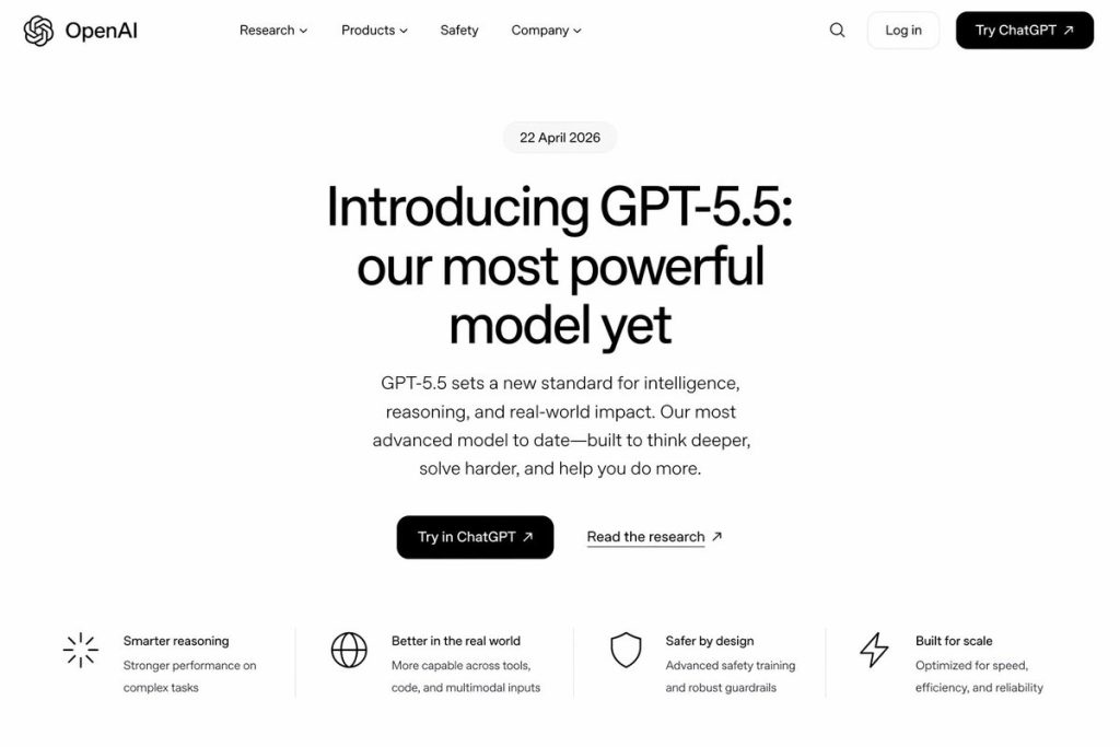 GPT-5.5 Unveiled: A New Class of Intelligence for Real Work and Agents, Available Now