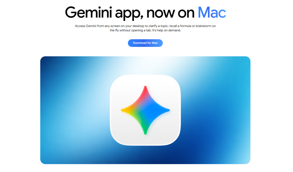 Google Gemini macOS App Launches