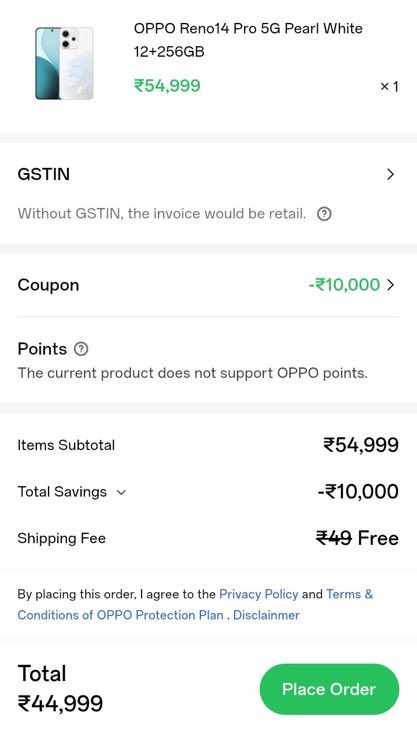 OPPO Reno 14 Pro Deal Alert: Flagship Camera Phone at ₹40,499