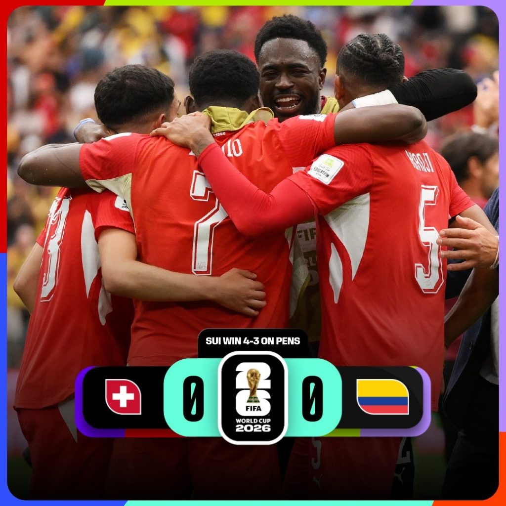 FIFA World Cup 2026 Round of 16: Switzerland vs Colombia Match Report