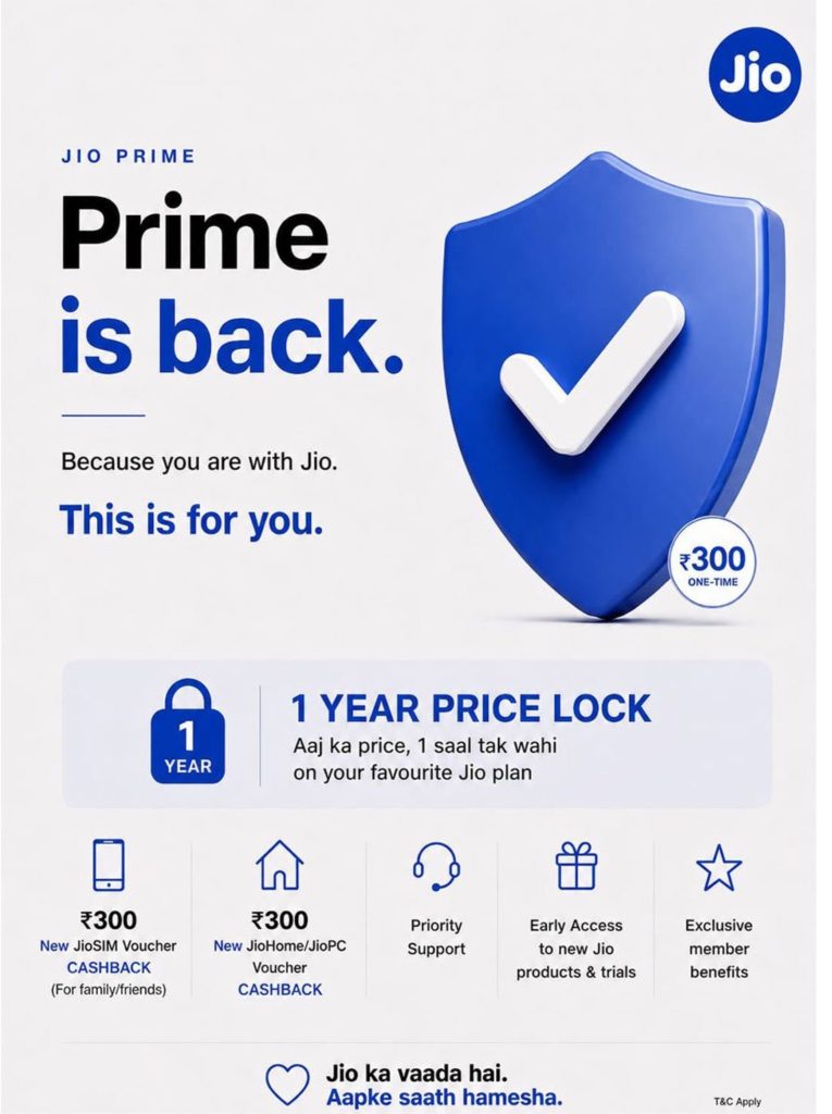 Jio Prime Is Back — And BSNL's ₹1 SIM Might Be the Reason Why