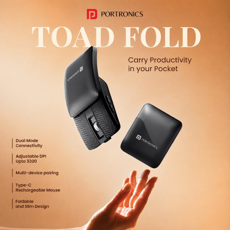 Portronics Introduces Toad Fold Foldable Wireless Mouse