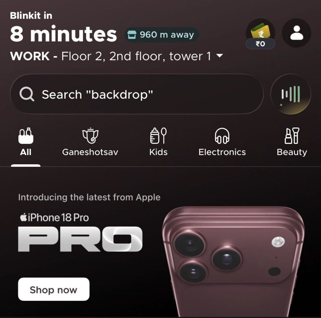 iPhone 18 Pro Now Available on Blinkit: 10-Minute Delivery Comes to Apple's Latest Flagship