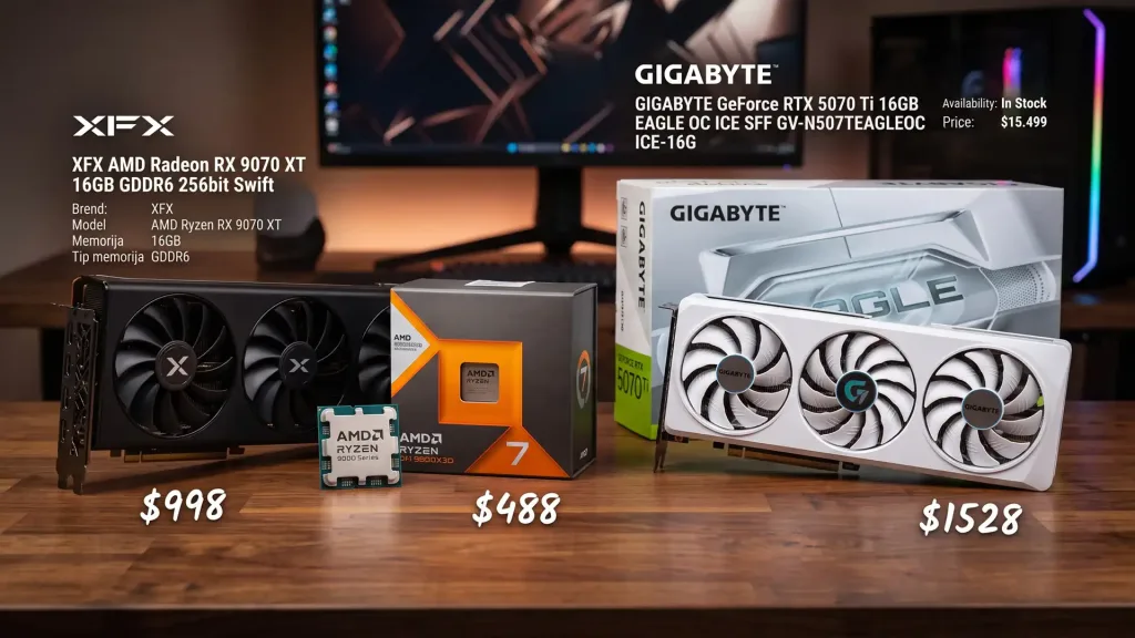 AMD Ryzen 7 9800X3D and RX 9070 XT Combo Cost Less Than One RTX 5070 Ti