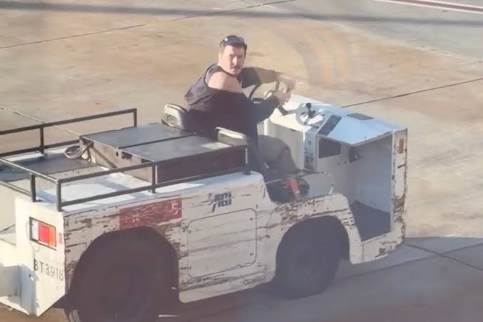 Wild Airport Tug Joyride: Passenger Arrested