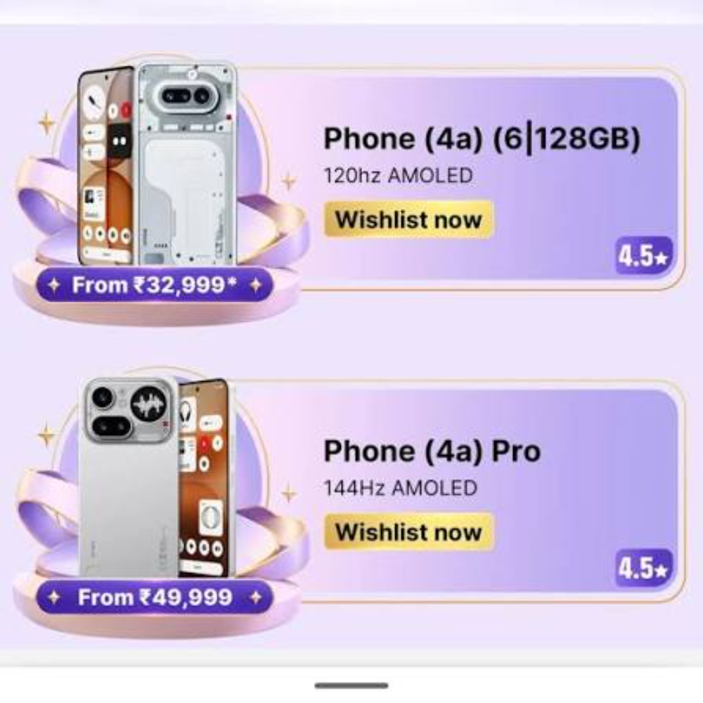 Nothing Phone (4a) Pro, (4a) and (4b) Big Billion Days Prices