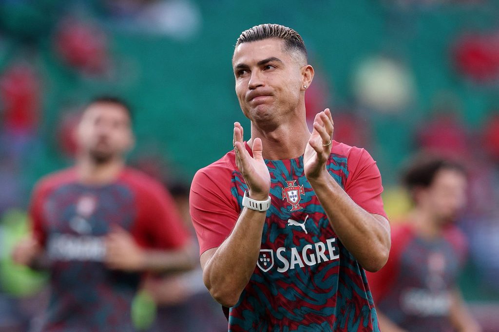 Cristiano Ronaldo in an international match